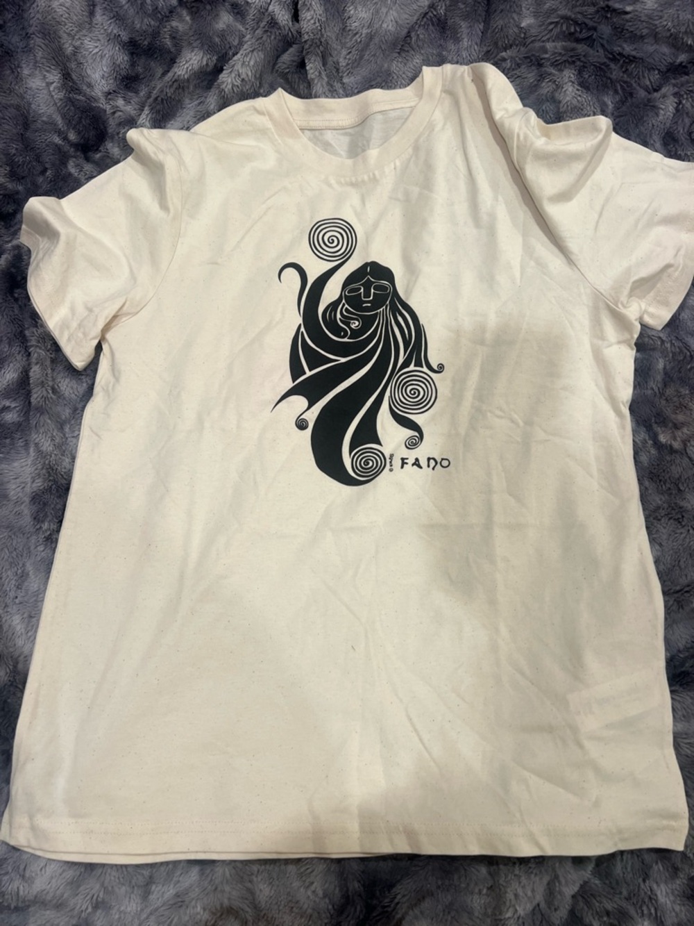 Girls Cream Short Sleeve Graphic Tee